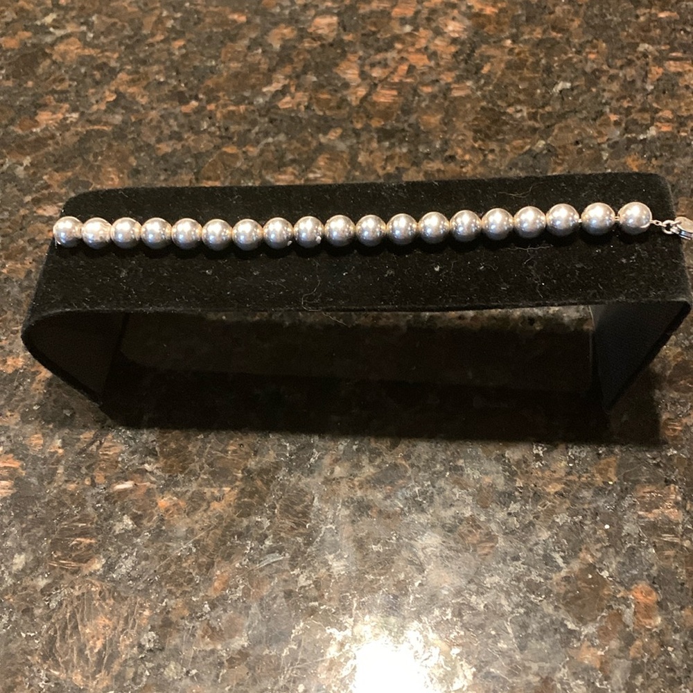 Tiffany and Co pre-owned 8” 10 mm beaded bracelet.